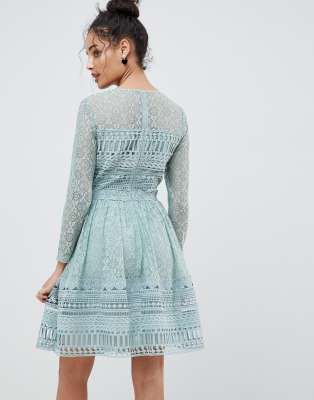 asos design premium lace dress