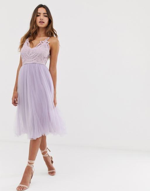 Asos design premium lace top tulle hot sale maxi dress