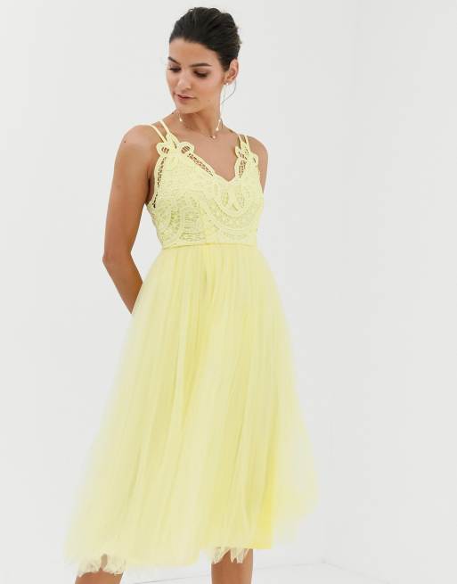 Asos design premium lace 2024 top tulle maxi dress