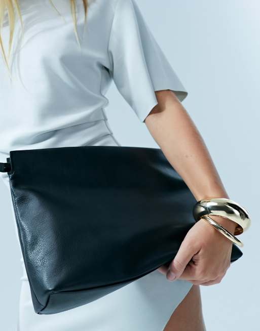 Asos black best sale clutch bag