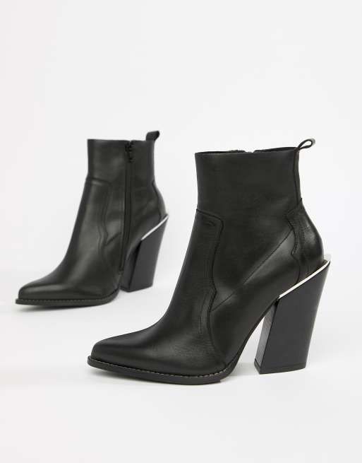 asos ankle boots leather