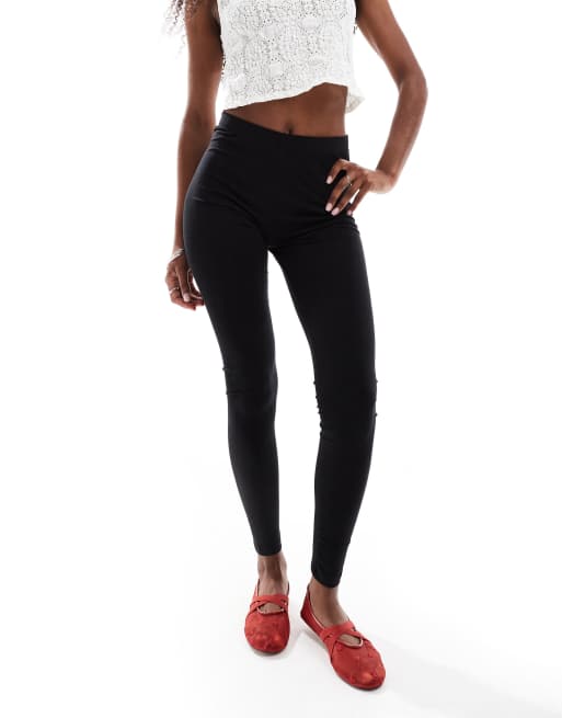 ASOS DESIGN - Premium - Leggings neri super morbidi in modal e cotone
