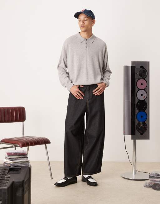 ASOS DESIGN – Premium – Ljusgrå tröja i 100% kashmir med boxig oversize passform, 2 av 4
