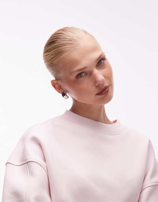 ASOS DESIGN - Premium - Lyserød sweatshirt i 500 gsm-stof med cocoon-ærmer, 2 af 4