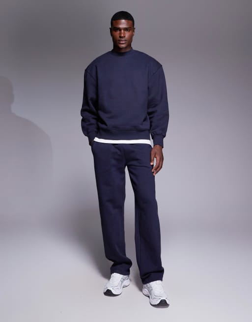 ASOS DESIGN – Premium – Marinblå, kraftig sweatshirt i oversize, 400gsm, 2 av 6