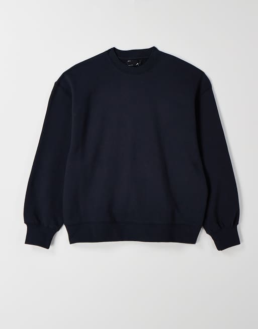 ASOS DESIGN – Premium – Marinblå, kraftig sweatshirt i oversize, 400gsm, 6 av 6