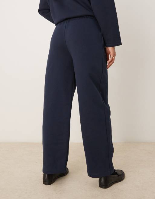ASOS DESIGN – Premium – Marinblå, kraftiga mjukisbyxor med barrelben, 500gsm, 4 av 5
