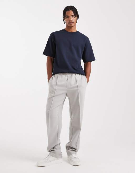 ASOS DESIGN - Premium - Marineblå afslappet T-shirt i interlock-stof , 2 af 5