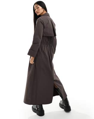 Midi trench dress sale