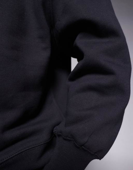 ASOS DESIGN – Premium – Mörkgrå, kraftig sweatshirt i oversize, 400gsm, 5 av 5