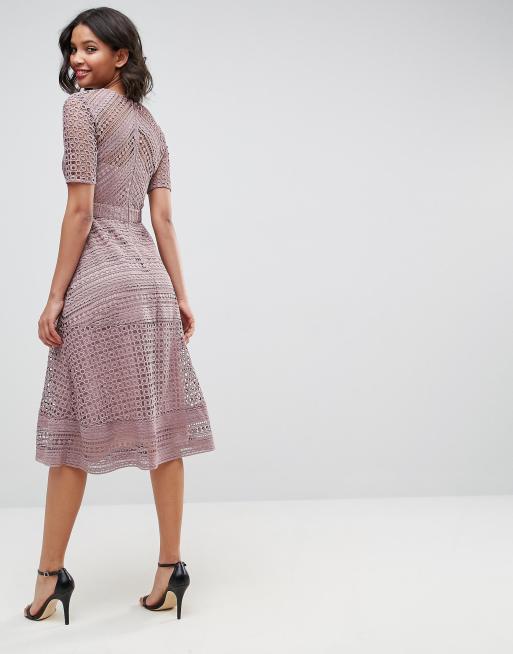 Asos design 2025 premium lace midi