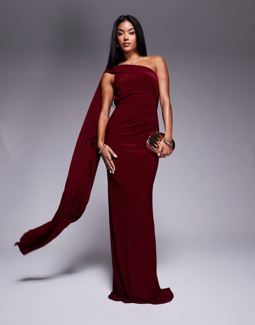 Robe Longue Bordeaux Sans Bretelles Taille 2X - 100% Polyester Neuve