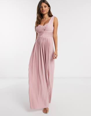 asos pink gown