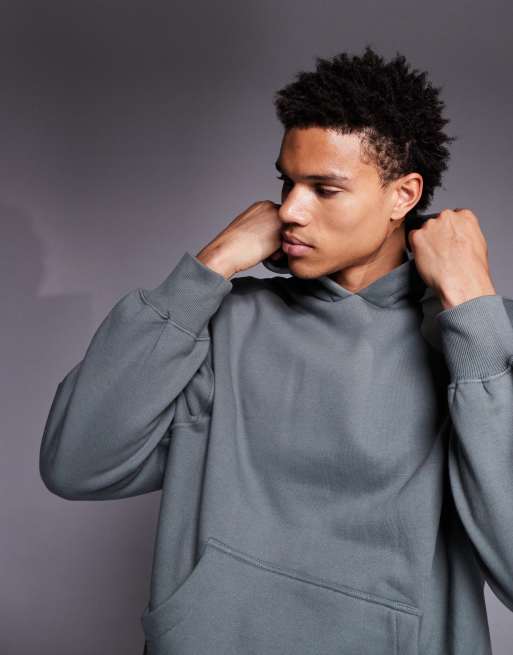 ASOS DESIGN - Premium oversized hoodie van zware 400gsm stof in groen , 5 van 5