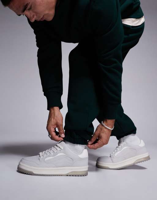 ASOS DESIGN - Premium oversized joggingbroek van zware 400gsm stof in bosgroen, 4 van 5