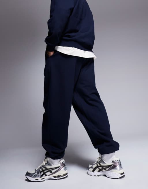 ASOS DESIGN - Premium oversized joggingbroek van zware 400gsm stof in marineblauw, 4 van 5