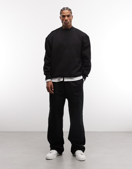 ASOS DESIGN - Premium oversized sweatshirt van zware 400gsm stof in zwart , 2 van 5