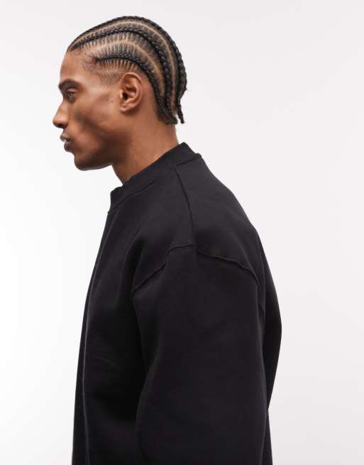ASOS DESIGN - Premium oversized sweatshirt van zware 400gsm stof in zwart , 3 van 5