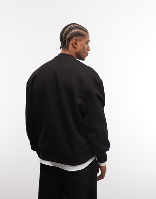 ASOS DESIGN - Premium oversized sweatshirt van zware 400gsm stof in zwart , 5 van 5