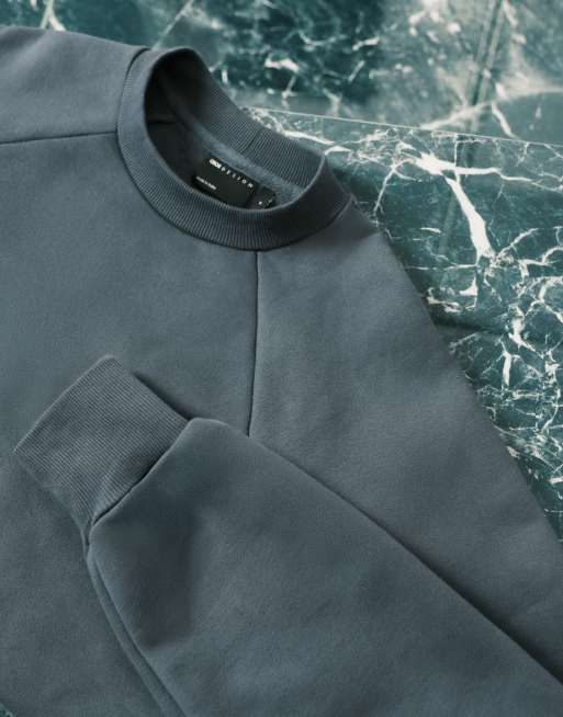 ASOS DESIGN - Premium oversized sweatshirt van zware 650gsm stof in marineblauw, 4 van 5