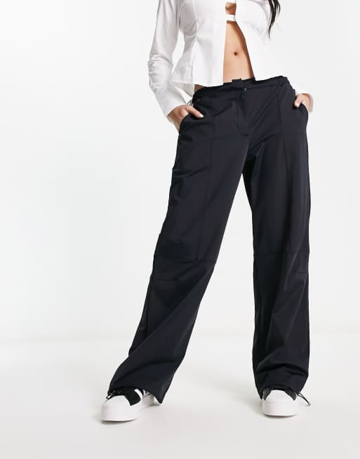 Black Parachute Pant For Women