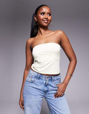 Asos Design Premium Polyamide Slinky Bandeau Top