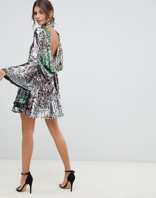 asos design sequin dress