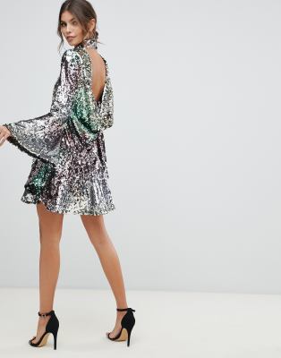 asos shiny dress