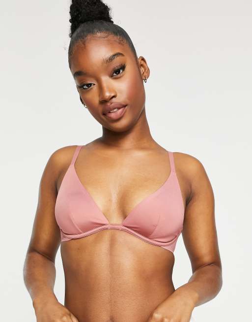 ASOS DESIGN – Premium – Rosa fodrad bygelbehå i minimal modell
