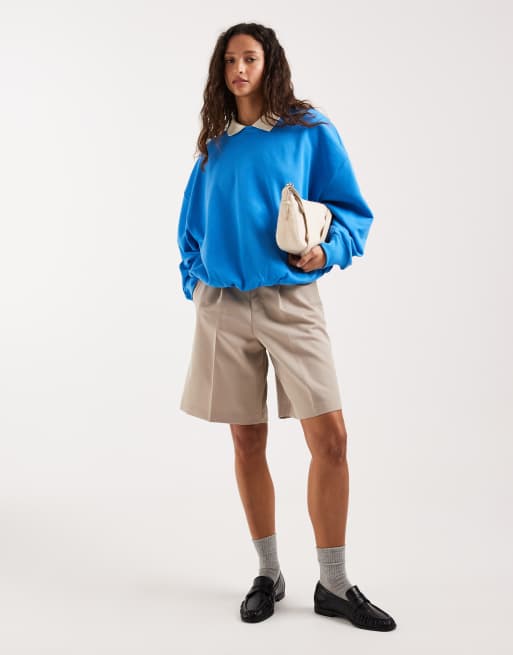 ASOS DESIGN - Premium rugbyshirt met bolle zoom in blauw, 2 van 4