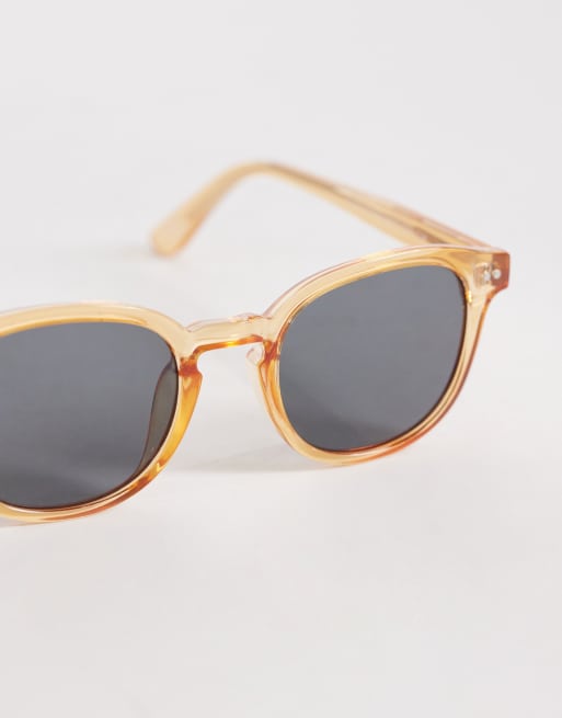 ASOS DESIGN – Premium – Runda solglasögon med orange bågar och röktonade glas, 2 av 3
