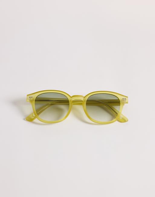 ASOS DESIGN – Premium – Runde Sonnenbrille in Frostgrün mit grünen Gläsern, 3 von 3