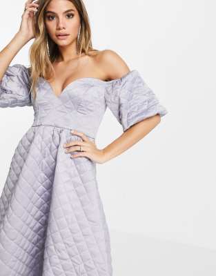 asos silver gown