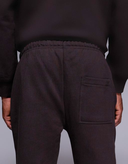 ASOS DESIGN – Premium – Schwere Jogginghose in Braun mit geradem Schnitt, 400 g/m², 4 von 6