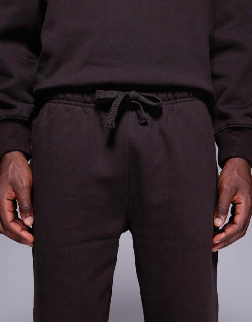 ASOS DESIGN – Premium – Schwere Jogginghose in Braun mit geradem Schnitt, 400 g/m², 5 von 6