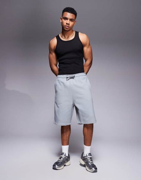 ASOS DESIGN – Premium – Schwere Oversize-Shorts in Grau, 400 g/m² - view 1