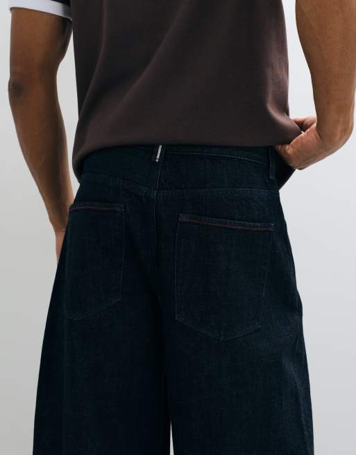 ASOS DESIGN premium selvage barrel jeans in indigo, 5 of 10