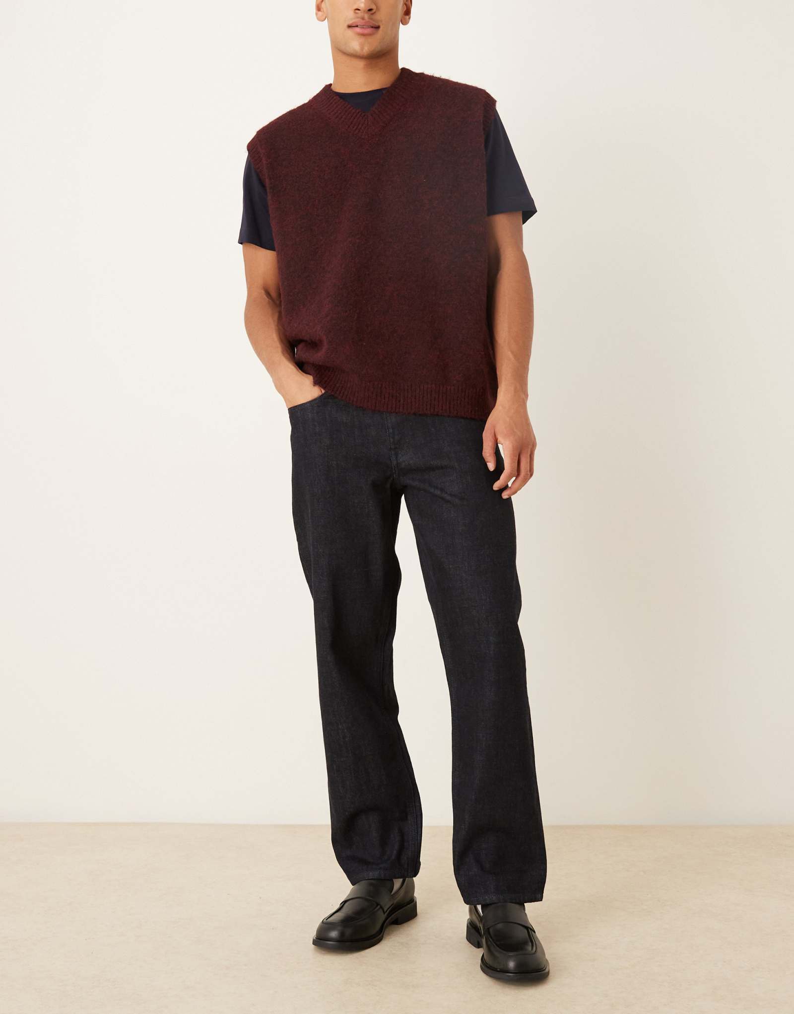 Джинсы ASOS DESIGN premium прямого кроя цвета индиго