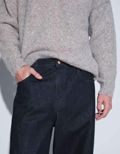 ASOS DESIGN premium selvedge barrel jeans i indigo, 3 af 5