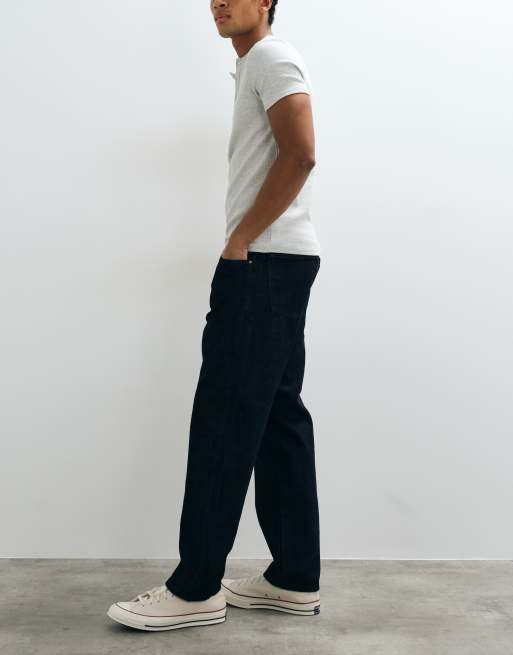 ASOS DESIGN premium selvedge straight jeans in indigo, 2 of 5