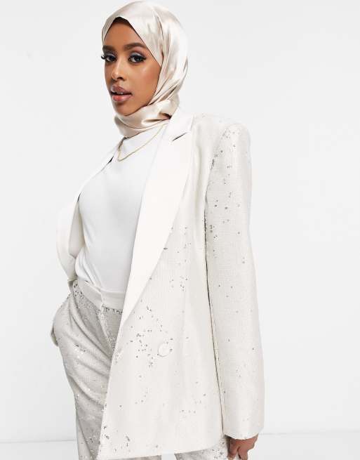 PREMIUM SUIT WITH WHITE SCARF