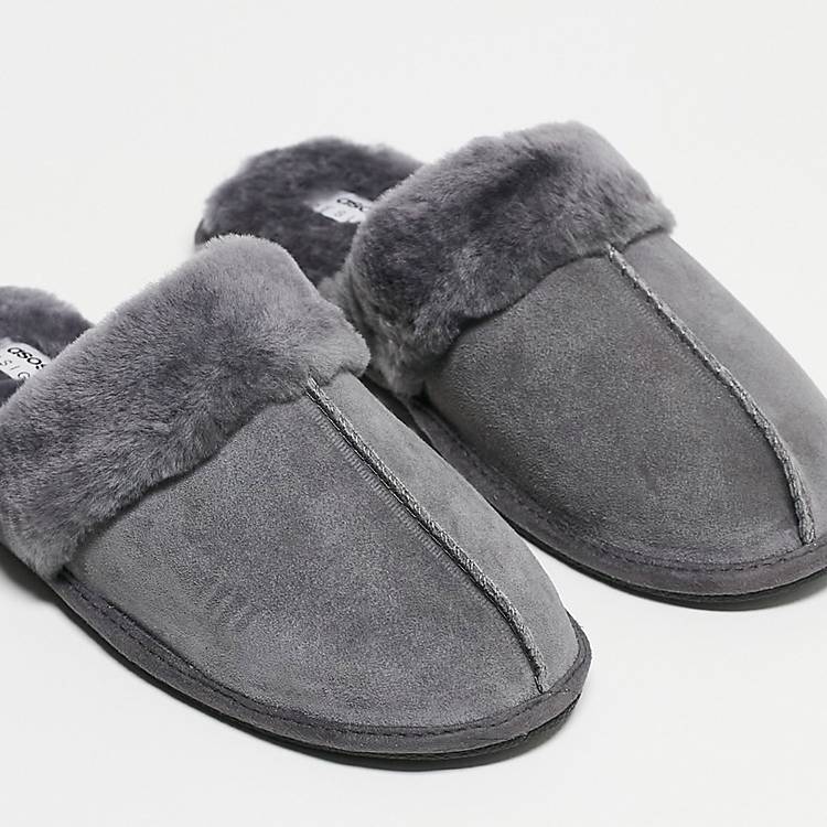ASOS DESIGN premium sheepskin slippers in | ASOS