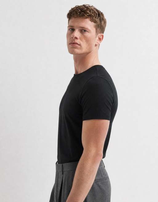 ASOS DESIGN Premium slim fit T-shirt i sort, 10 af 10