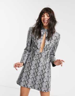 asos snake print dress