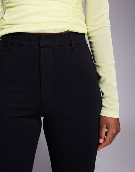 ASOS DESIGN - Premium - Sorte ponte-bukser med svaj og skræddersyet taljebånd, 5 af 5