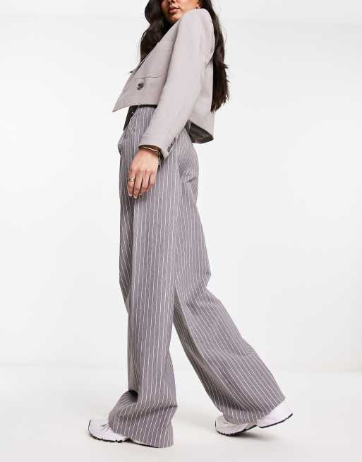 Pinstripe hot sale stretch pants