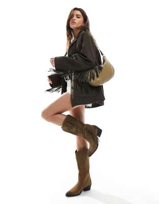 Asos Design Premium Suede Tassel Jacket