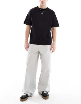 Asos Design Premium Super Baggy Jeans In White