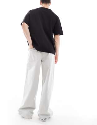 Asos Design Premium Super Baggy Jeans In White