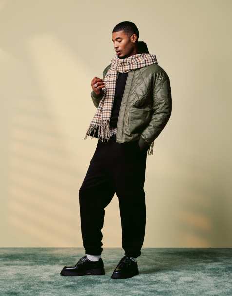 ASOS DESIGN premium super heavyweight oversized trackies 650gsm in black - view 1